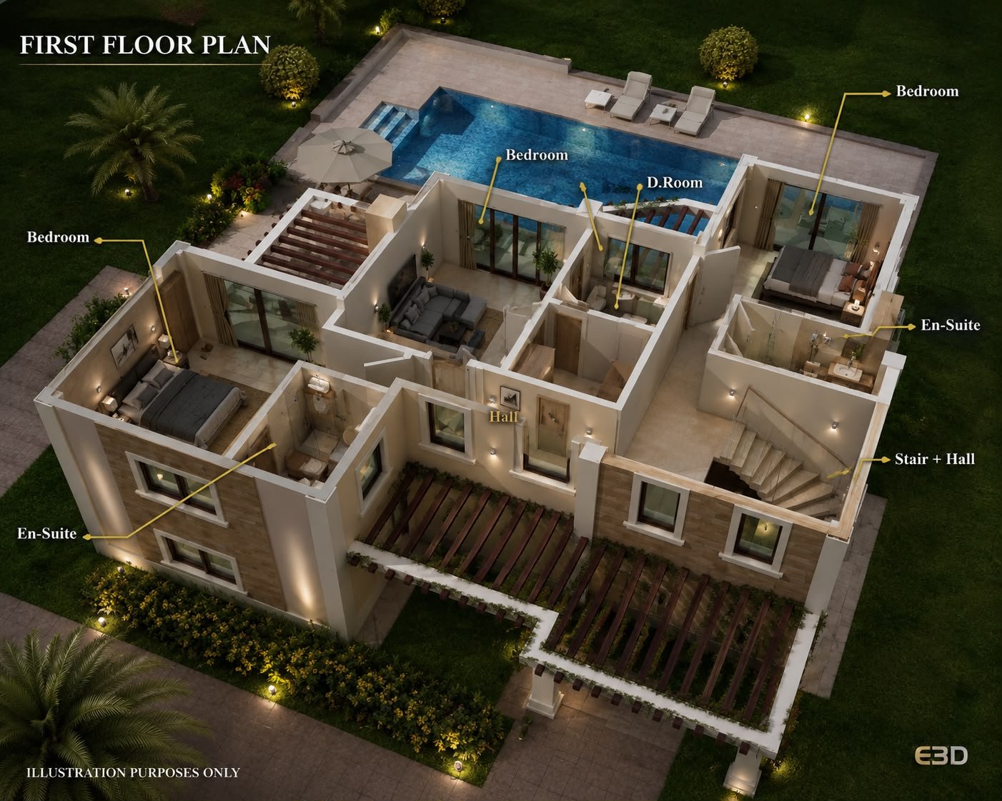 Golden Life Katar Dubai Villa proje görseli 3